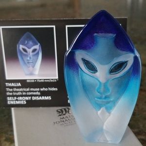Mats Jonasson Crystal Thalia Mask Figure